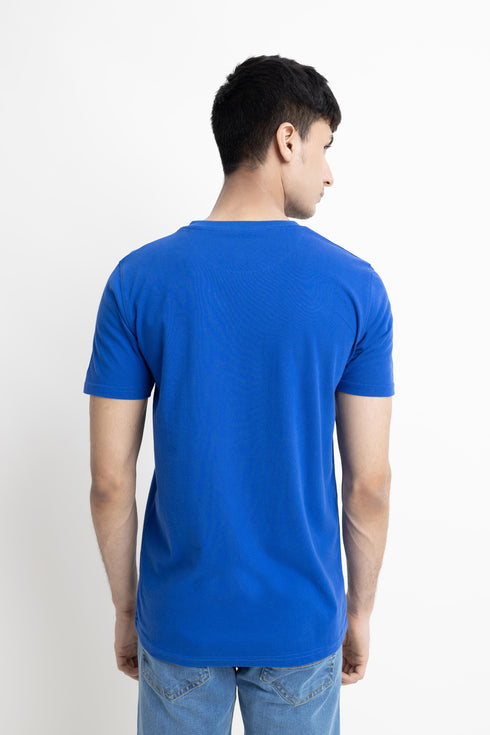 Royal Blue V Neck T-Shirt